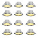LED Downlights 12 Pack Dimmable 800lm 8W IP20 Tri Color 106mm LED Downlights 12 Pack Dimmable 800lm 8W IP20 Tri Color 106mm